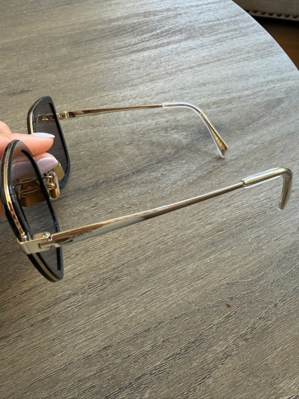 Celine Black & Gold Women's Sunglasses with Brown Lenses - Picture 5 of 5